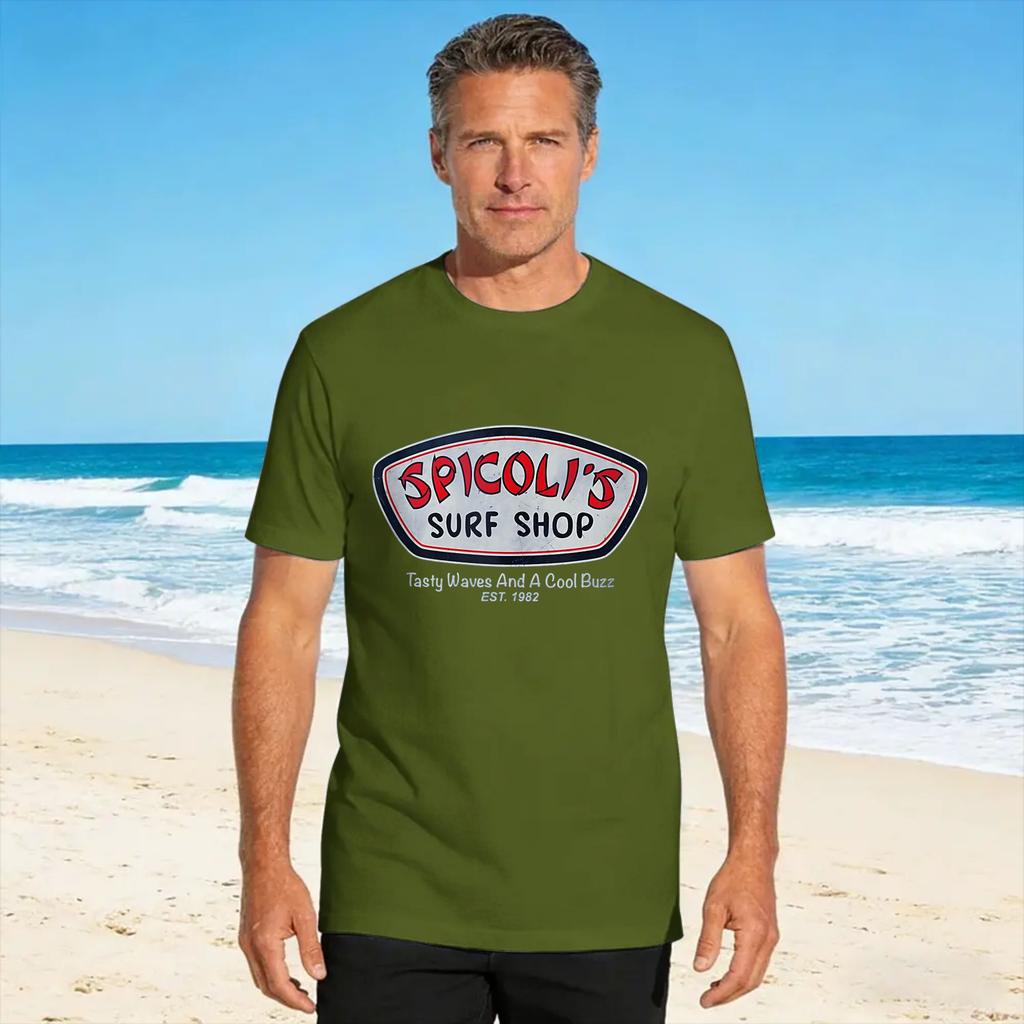 Spicolis Surf Shop Retro 90s Tshirt Unisexs Y2k Funny Tshirts Beach Oneck Hipster Tees Hot Sale Oversize Tops