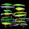 Zmart Lure and Sinking Pen 14-Piece Set Cranbait, Minnow, Bass, Hopper, Vibe,