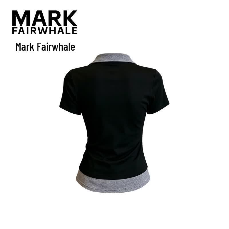 Mark Fairwhale Женская футболка-поло с эффектом двойки