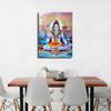 Weouio Lord Shiva Statue Hindu God Posters Canvas Wall Art, Suitable for Living Room Bedroom Study Office Cafe Pub Etc, Perfect Holiday Gift and Home