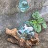 Wine Decanter Molten Glass On Wood 1L