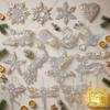 Christmas Tree Hanging Pendant Acrylic Sequin Crystal Snowflake Pendant Ornament Christmas Tree Festive Atmosphere Decoration 7
