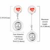 Lancardo Nurse Watch, Pocket Watch with Detachable Silicone Stretchable Case, Cute Heart Design, Unisex, Perfect Gift for Nurses and Caregivers, White