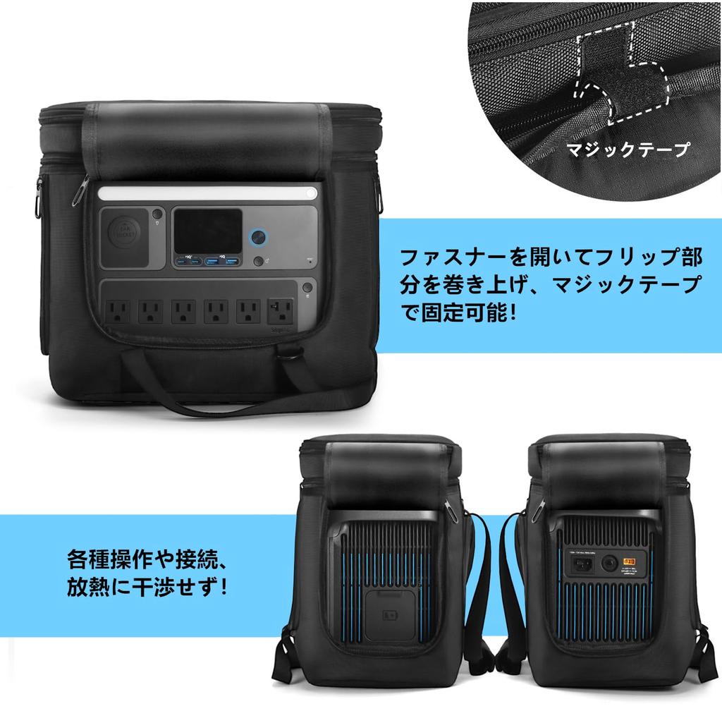 Чехол SHEAWA для Anker Solix C1000, Прочная нейлоновая сумка для хранения, Ударопрочный, Совместим с кабелями и аксессуарами