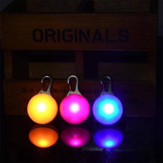 Round LED Luminous Pet Dog Puppy Cat Safety Night Walking Collar Pendant Light
