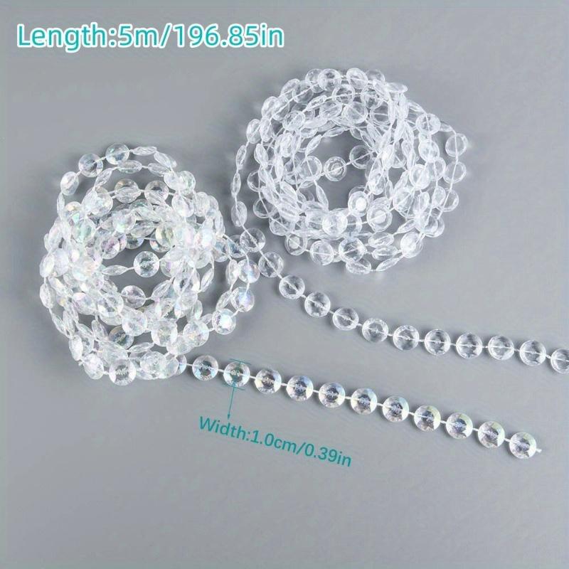 196.85 Inch  Artificial Imitation Pearl Beads Chain Garland Flowers for Wedding Bridal Bouquet Flower Decoration Wedding Party Jewelry Making