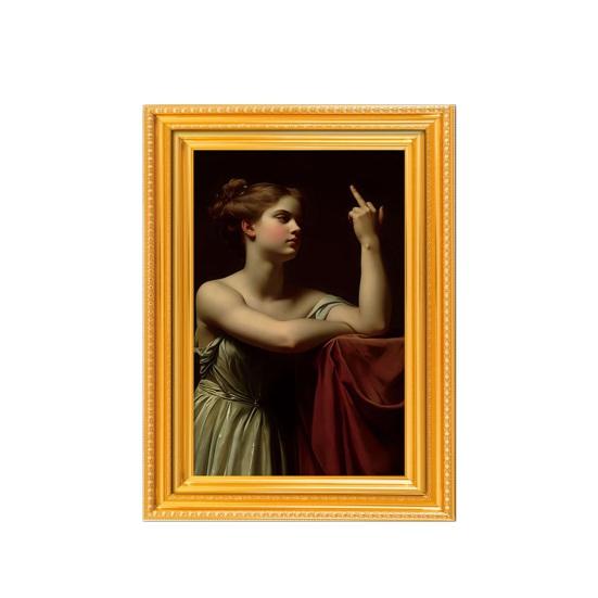 1/5 шт. Магнит на холодильник с изображением женщин, масляная живопись, 3D деревянная рамка, портрет дамы, магнит на холодильник, украшение для дома, кухни, офиса