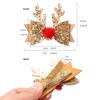 Sparkling Hair Clip with Sequins Cute Bowknot Deer Horn Hairpin for Girls Perfect Festive Headwear Christmas Present