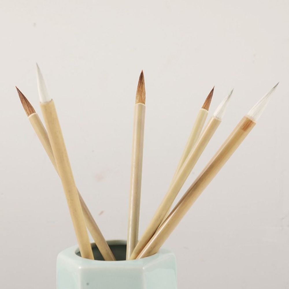 Кисть для китайской каллиграфии из волчьей шерсти, кисть для масляной живописи, кисть для акварели