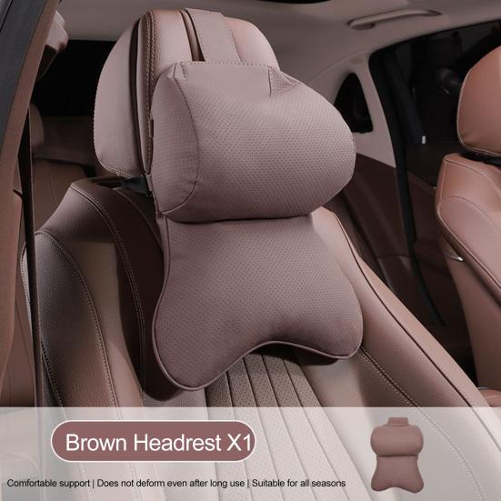 Car Neck Pillow Ergonomic Breathable Car Headrest Neck Cushion with Elastic Strap Adjustable Cervical