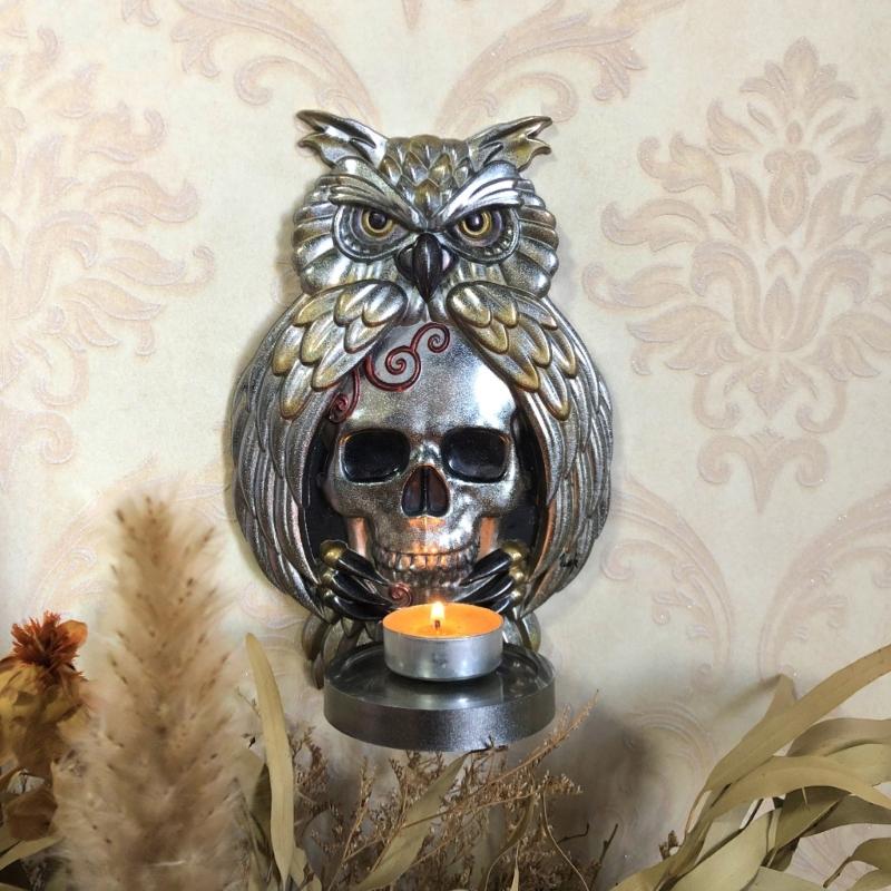 Формы для подсвечников с совой и черепом, креативные настенные силиконовые формы для украшения подсвечников для изготовления подсвечников своими руками