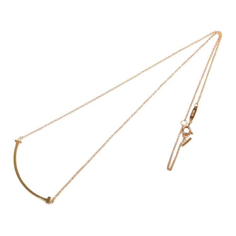TIFFANY & CO. Pre Owned 18K Yellow Gold Smile Necklace 40596846