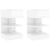 VidaXL Bedside Tables 2 Pcs Glossy White 40x35x65 Cm
