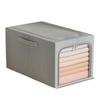 Foldable Steel Frame Storage Box Clear Window Clothes Storage Box Wardrobe Organizer  Thick Fabric