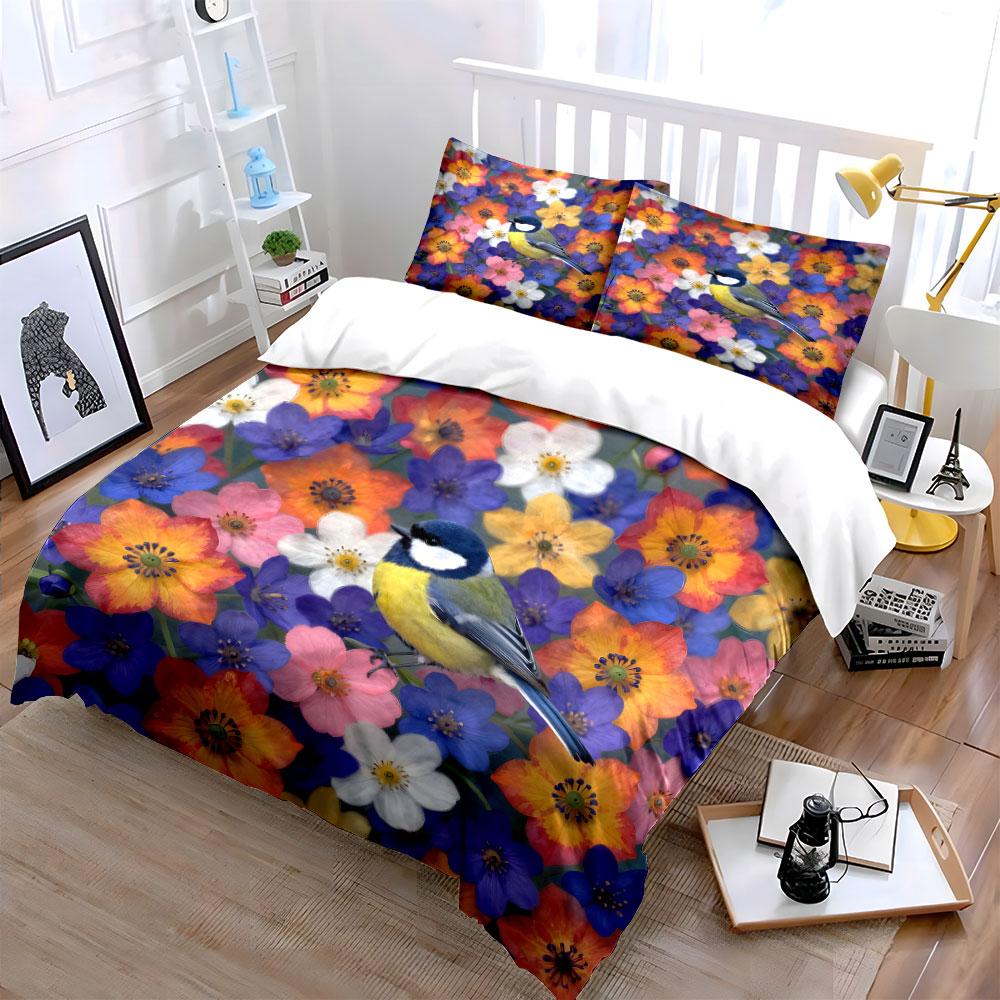 "Vivid blooms embrace nature." Bedding sets Duvet covers Pillowcases(1* Duvet Cover 2* Pillowcases without duvet insert)