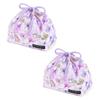 COLORFUL CANDY STYLE Disney Drawstring Medium Lunch Bag with Gusset Tag Rapunzel PRINCESS Princess Rapunzel Set of 2 Stylish Medium Lunch Bag with