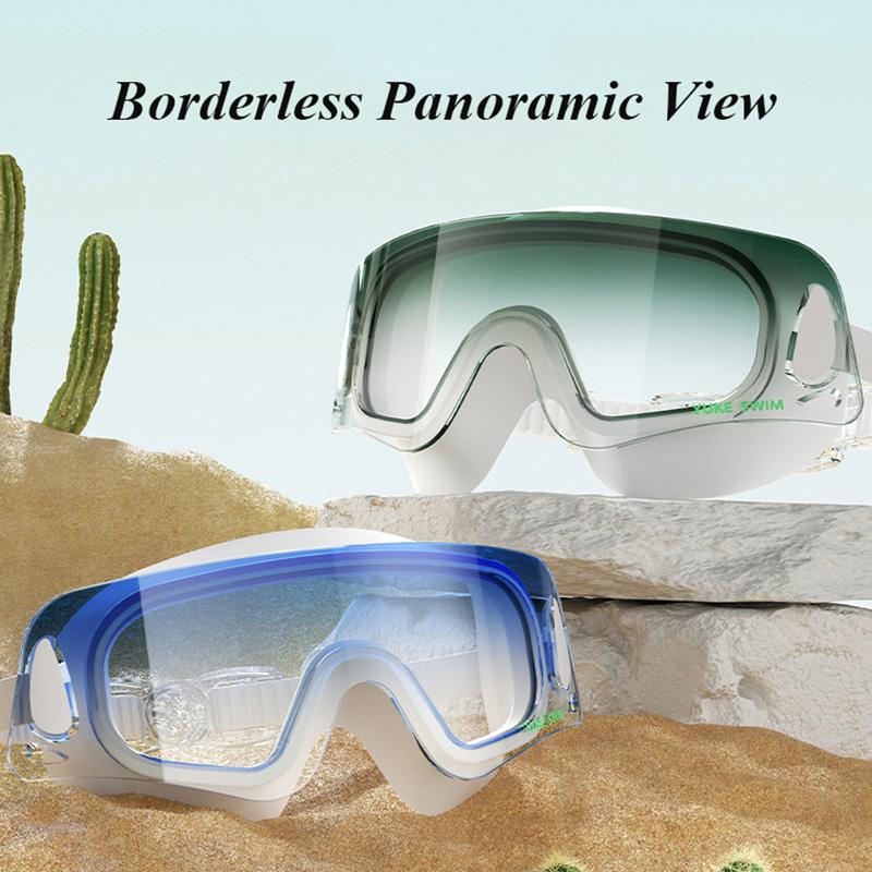 Очки для плавания с защитой от запотевания HD, водонепроницаемые, с большой оправой, высокого качества, для взрослых, для занятий спортом в бассейне, очки для плавания