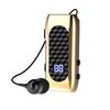 Bluetooth-гарнитура DR13 с клипсой и выдвижным шнуром, 20 часов работы от аккумулятора, цифровой дисплей, вибрация при деловом звонке и голосовое оповещение номера.