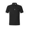 Golf Series Fashion Casual Sports Comfortable Knitted Short Sleeve Polo Shirt Men Tops Deep-Black A11M525107F-BK