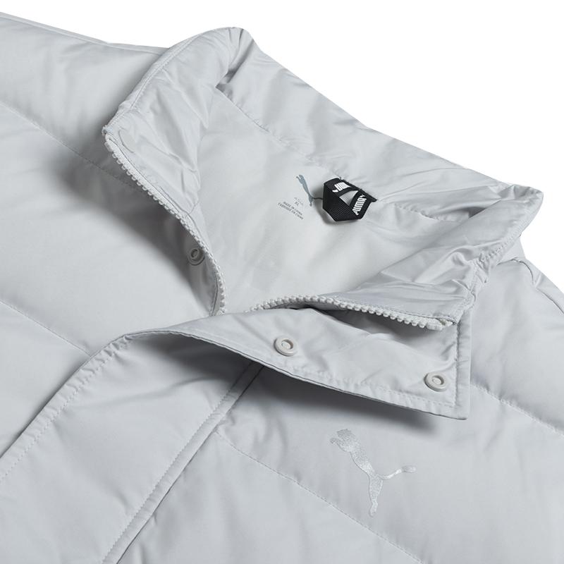 PUMA Down Vests Men's White Stand Collar Moderate Other 528707-61