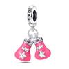 Fashion 925 Silver Football Jersey Badminton Baseball Dumbbell Sports Charm Beads Fit 925 Bracelet DIY Birthday Jewelry