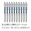 Pentel Gel Ink Ballpoint EnerGel Clear 10 Pens Pen, Infree, 0.4mm, Barrel, BLN74TL-CA, Blue-Black,