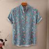 Сохраняйте прохладу и стильность с нашей мужской гавайской рубашкой с цветочным принтом — идеально подходит для пляжного отдыха и повседневной носки!