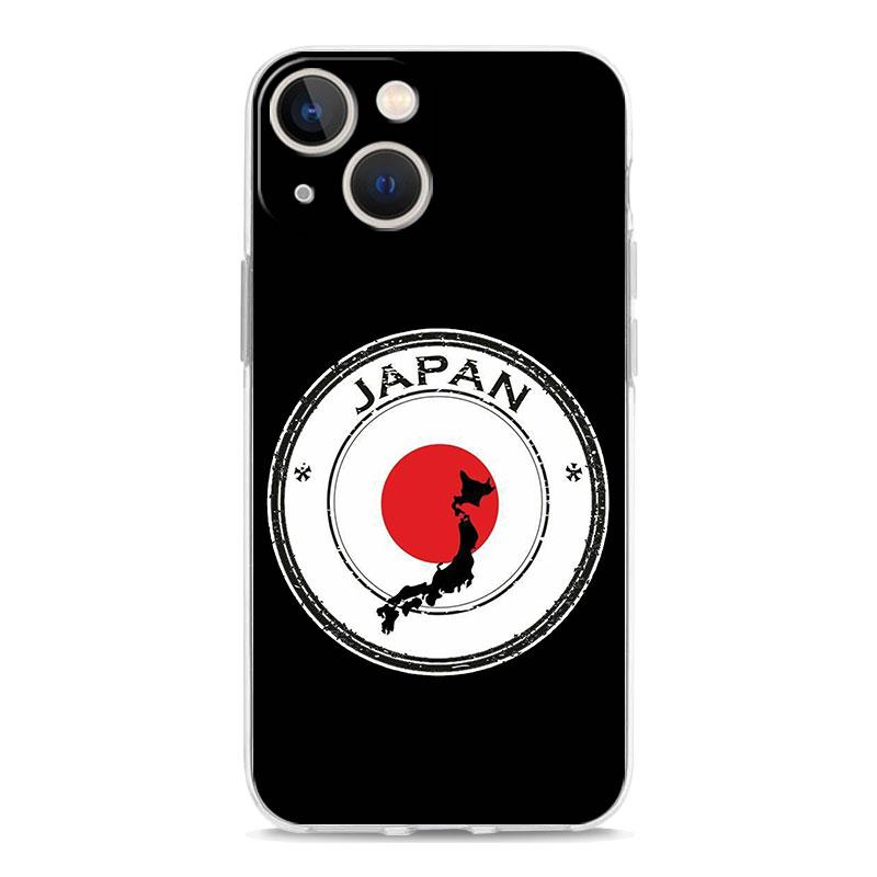 Чехол для телефона для iPhone 18 17 Чехлы iPhone 18 Air 16 15 12 13 14 Pro Max 15 Plus 16Pro iPhone 1811 Прозрачный Мягкий Чехол Флаг Японии