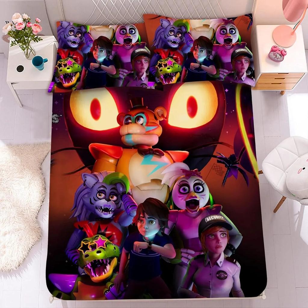 3D Комплект постельного белья Фредди Обои FNAF Пять Ночей Пододеяльник с Наволочками 2/3 шт. Декор Спальни Подарок