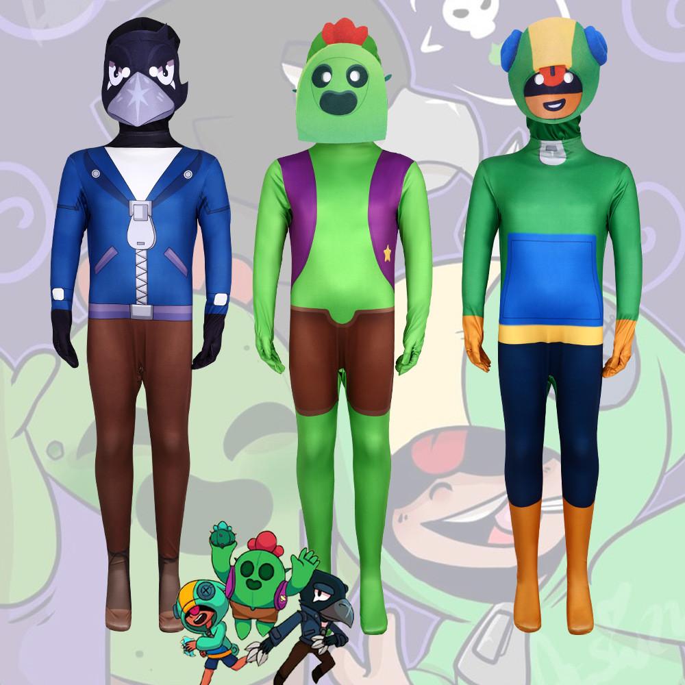 Унисекс костюм для косплея Brawl Stars на Хэллоуин, комбинезон ярких цветов и удобной посадки