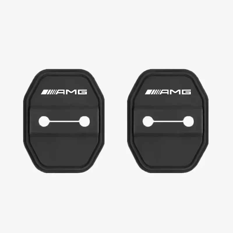 SFL1  Car Silicone Door Lock Cover Protective Cap Stickers Accessories For Mercedes Benz AMG W126 W140 W190 W222 4MATIC W204 W212 W203