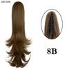 MISS WIG Synthetic Claw Clip In Wavy Ponytail Extension Fiber Hair Piece Wavy Straight Ponytail Wig Extensions For Women