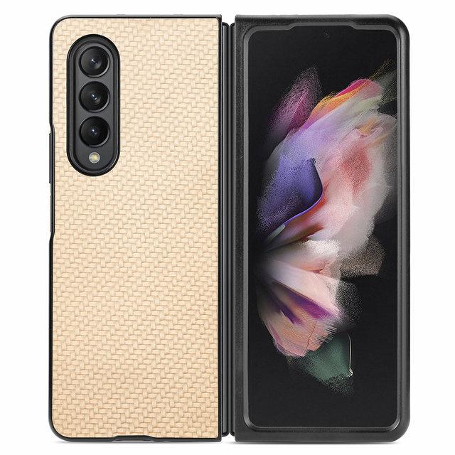 Тонкий модный удобный складной чехол для Samsung Galaxy Z Fold4 Fold 4 Fold3 5g Fold2 Fold 3 2 противоударный чехол из углеродного волокна