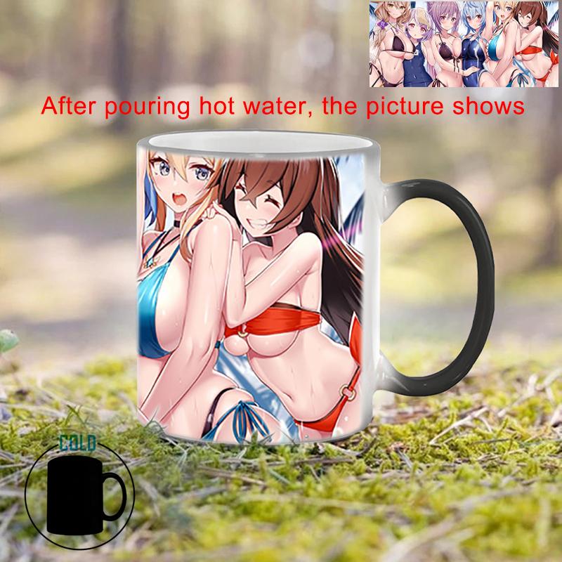 Bikini Girl Magic Mug BSKT-208 Drinkware Original Mugs Coffee Cups Porcelain Mugs Free Shipping Discoloration Cup Ceramic Custom