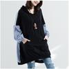 Spring and Autumn Women's Casual Striped Loose Hooded Sweatshirt