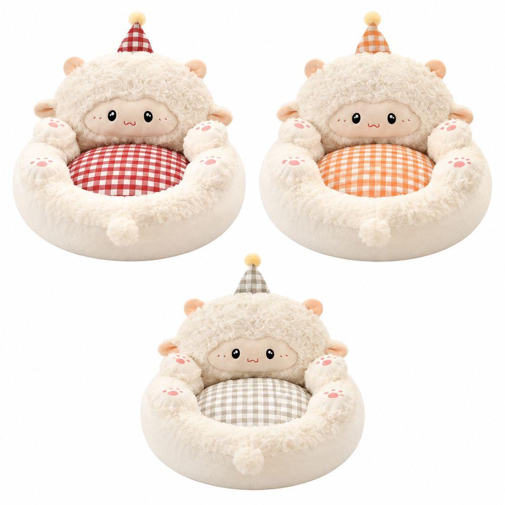 Lamb Shape Sheep Cushion Plush Lazy Sofa Seat Durable Stuffed Floor Cushion  Home
