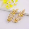 Collar Brooch Lightweight Alloy Leaves Shape