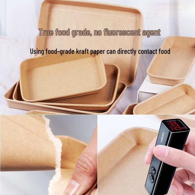 Одноразовые контейнеры для суши из крафт-бумаги с крышками