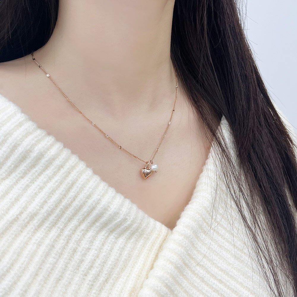 Dieuamour 14Kgp Muriel Heart Pearl Necklace