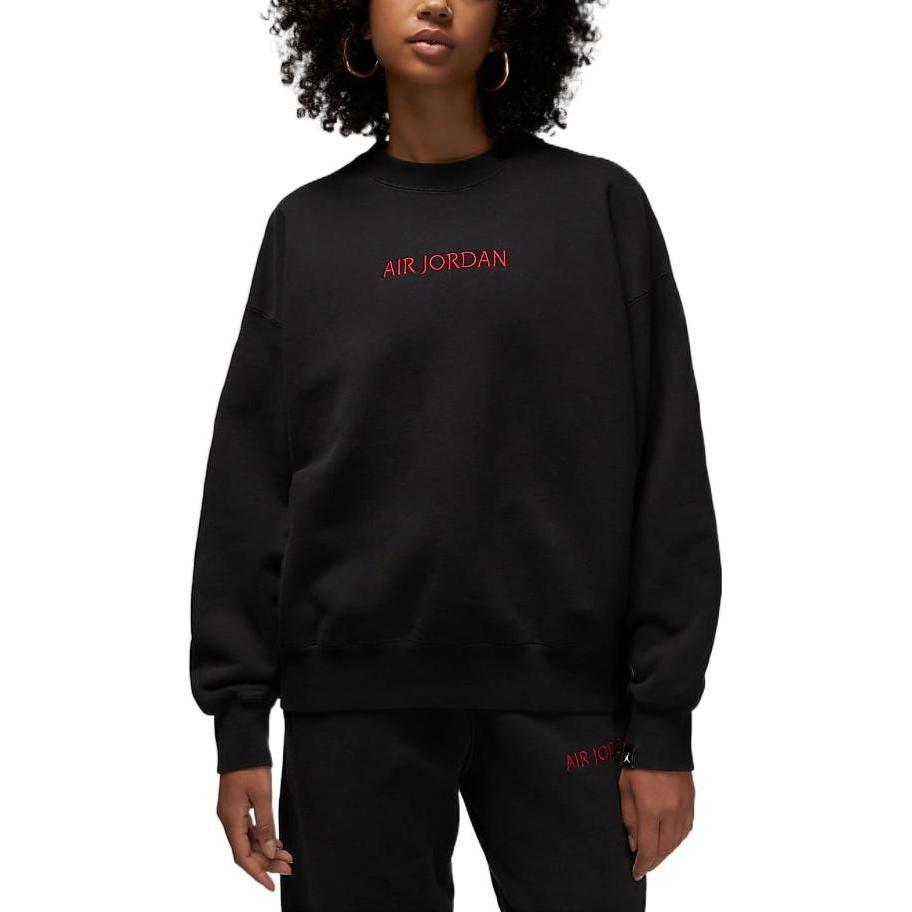 (WMNS) Air Jordan Worldmark Crewneck Sweatshirt 'Black' Women's DV6470-010