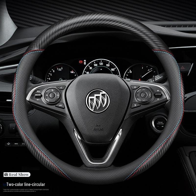 Buick Steering Wheel Cover - Carbon Fiber for Regal, LaCrosse, Verano, Envision, Enclave, Encore, GL8/6