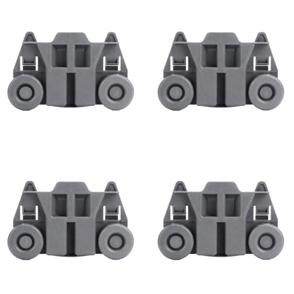 4PCS Dual Wheel Dishwasher Wheels Lower Rack ABS Dish Rack Wheels for W10195417 Kitchen Maintenance