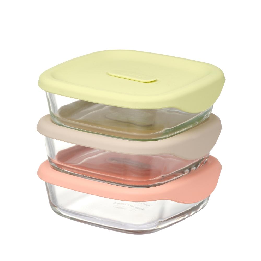 LocknLock Barohanki Light Rice Storage Container Set 320ml 3-Piece