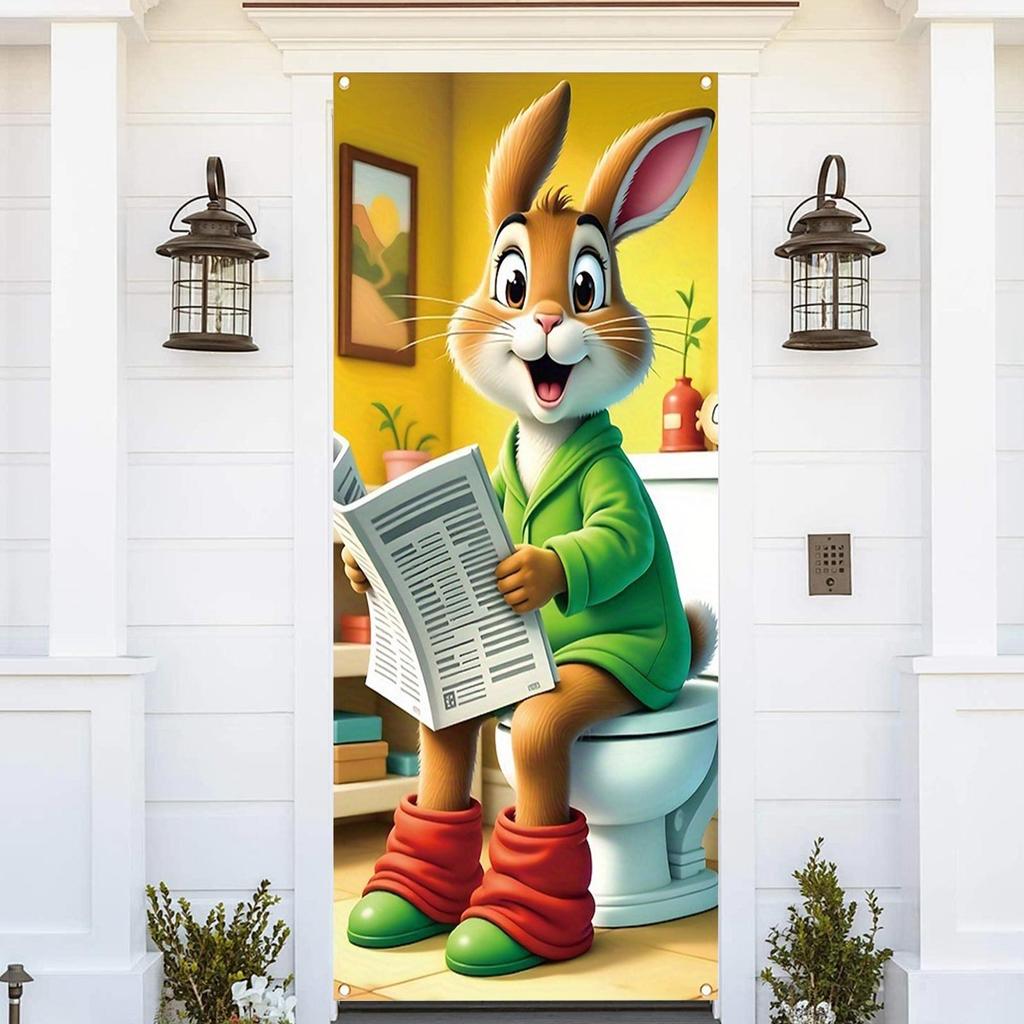 Пасхальный баннер на дверь, пасхальное яйцо, атмосфера на двери, подвесная занавеска, флажная ткань