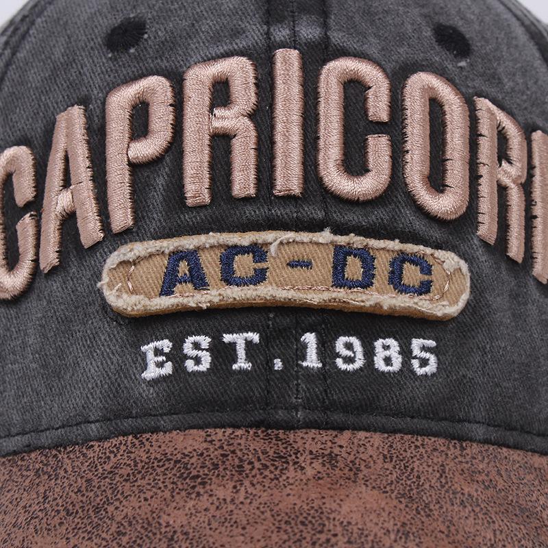 Fashion Hat Men's Spring Visor Retro Washed Cotton Hat Women's Autumn and Winter Sunscreen Cap Men's Hat Sun Hat Stick