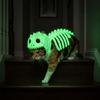 Soft Plush Halloween Cat Skeleton Hoodie Glow in Dark Pet Dino Skull Hooded Costume  Cat and Dog