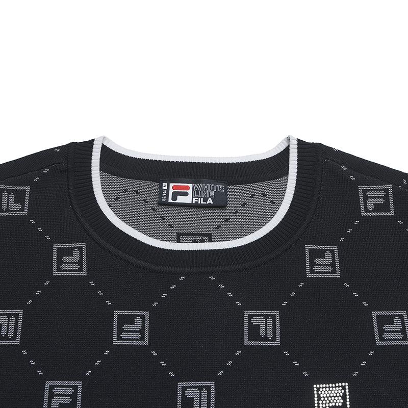 Fila Мода Наследие Минималистичный Классический Цветочный Универсальный Удобный Повседневный Элегантный Текстурированный Плетеная Платье с Коротким Рукавом Женские платья F51W628303FZC