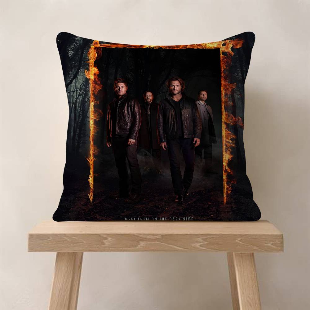 1PC TV Play Series Supernatural Maple Design Cushion Cover Happy Autumn Harvest Decor Holiday Decorati Pillow Cover