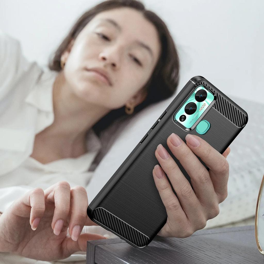 Phone Case For Infinix Hot 12 Play Nfc ,flexible Tpu Fiber Protective Cover For Infinix Hot 12 Play Nfc