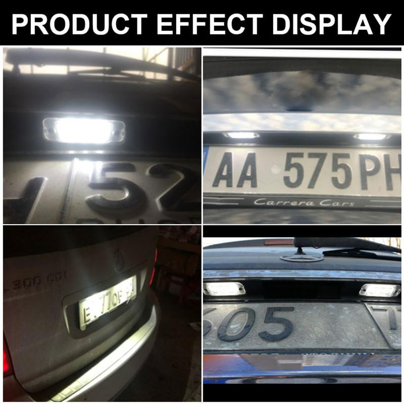 Car Rear White LED License Plate Light Number Plate Lamp For Mercedes Benz R-Class W251 V251 ML-Class W164 W163 GL-Class X164